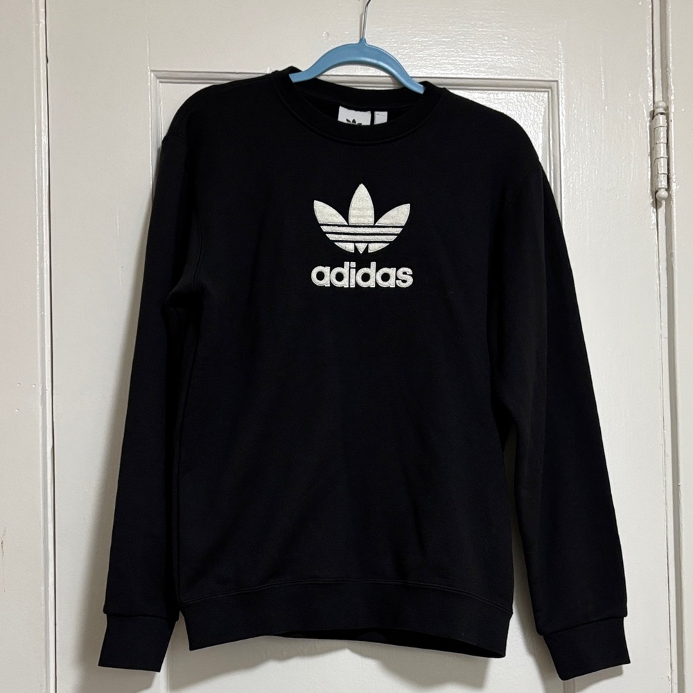 Adidas Men's Black Crewneck Sweater